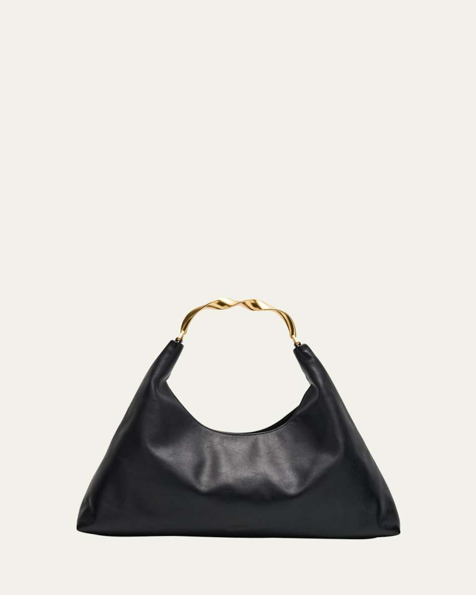 Twist Leather Hobo Bag